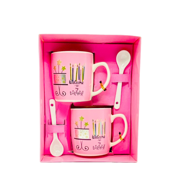 Happy birthday mug set