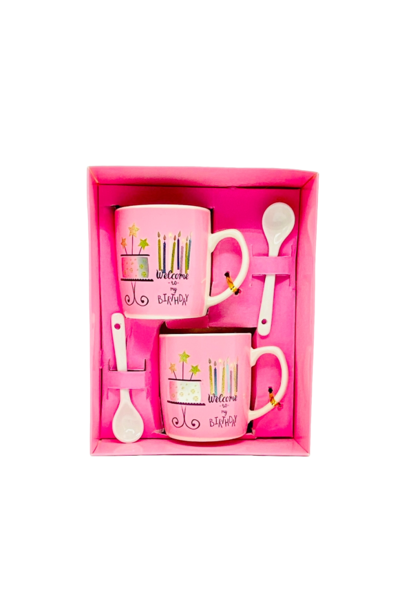 Happy birthday mug set