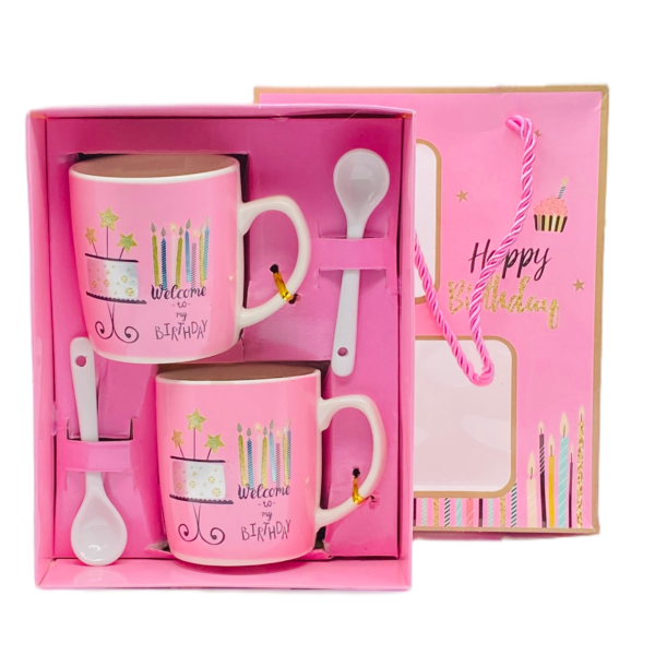 happy birthday mug set