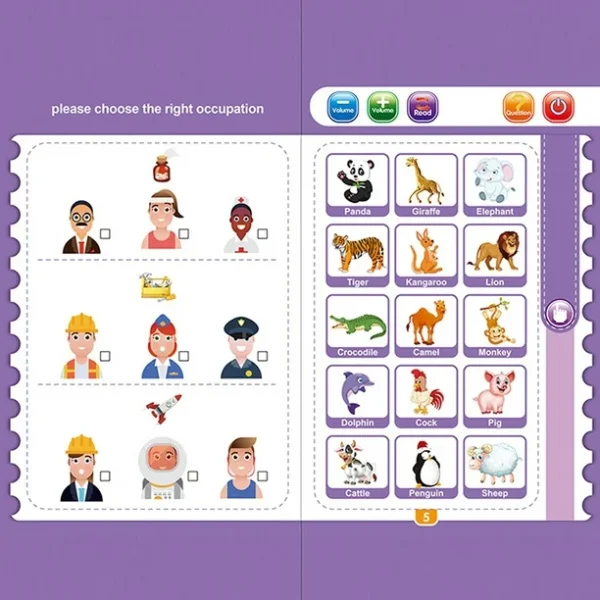 Engage Kids with Educational English Learning Toy: Kids Electronic Book with 1 Pen