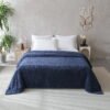 Shearling Blanket, Indigo, Full/Queen